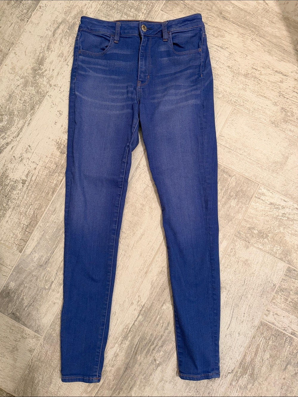 American Eagle Outfitters Hi-Rise Skinny Jeans /Jeggings - Royal Blue Wash